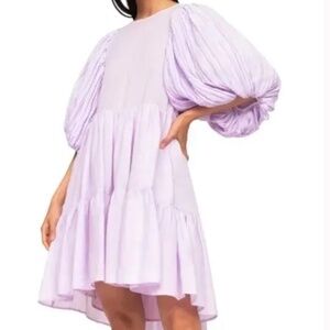 Sea New York Bailey Broomstick tiered linen-blend dress